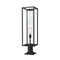Z-Lite Dunbroch 1 Light Outdoor Pier Mounted Fixture, Black & Clear 584PHBR-533PM-BK - alternate 1